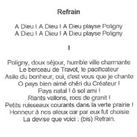 Texte de La Chanson de Poligny
